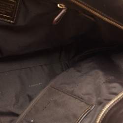 Coach Beige/Dark Brown Signature Canvas and Leather Shopper Tote