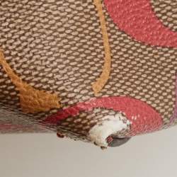 Pre Owned Coach Brown/Multicolor Signature Coated Canvas City Tote