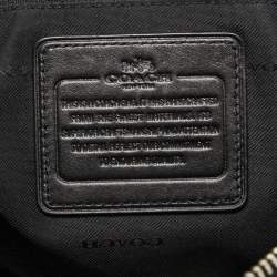 Coach Grey/Black Signature Canvas and Leather Prairie Satchel