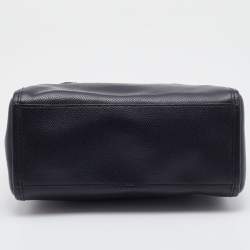 Pre Owned Coach Black Leather Mini Bennett Satchel