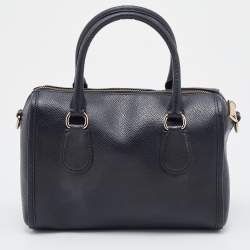 Pre Owned Coach Black Leather Mini Bennett Satchel