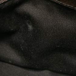 Pre Owned Coach Dark Brown Signature Coated Canvas and Leather Margot Satchel