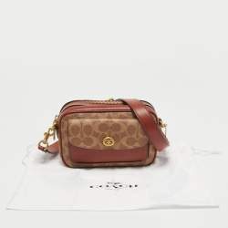 Coach Brown/Beige Coated Canvas and Leather Willow Crossbody Bag