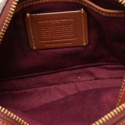 Coach Brown/Beige Coated Canvas and Leather Willow Crossbody Bag