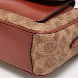 Coach Brown/Beige Coated Canvas and Leather Willow Crossbody Bag