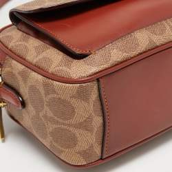 Coach Brown/Beige Coated Canvas and Leather Willow Crossbody Bag