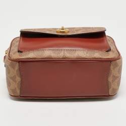 Coach Brown/Beige Coated Canvas and Leather Willow Crossbody Bag