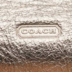 Coach Brown/Beige Python Embossed Leather Flap Continental Wallet