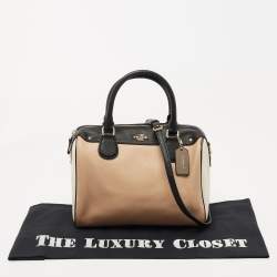 Pre Owned Coach Multicolor Leather Mini Bennett Satchel