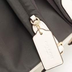 Pre Owned Coach Beige/Cream Signature Coated Canvas and Leather Charlie Backpack