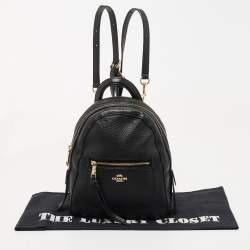 Pre Owned Coach Black Leather Andi Backpack