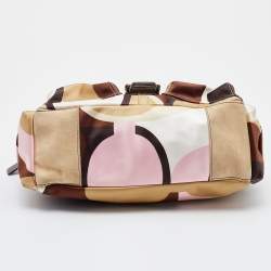 Coach Multicolor Satin and Leather Soho Flap Shoulder Bag