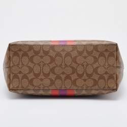 Coach Beige/Brown Signature Coated Canvas and Leather City Tote