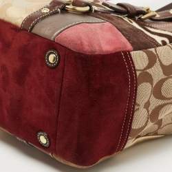 Coach Multicolor Canvas Suede and Leather Patchwork Tote