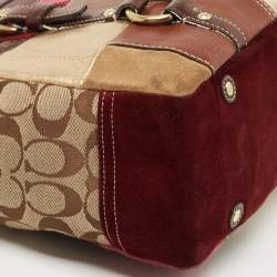 Coach Multicolor Canvas Suede and Leather Patchwork Tote
