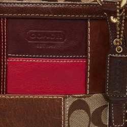 Coach Multicolor Canvas Suede and Leather Patchwork Tote