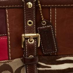 Coach Multicolor Canvas Suede and Leather Patchwork Tote