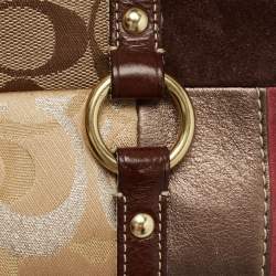 Coach Multicolor Canvas Suede and Leather Patchwork Tote