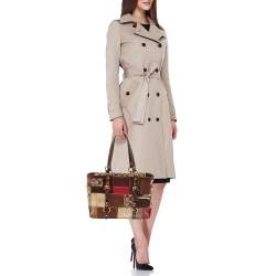 Coach Multicolor Canvas Suede and Leather Patchwork Tote