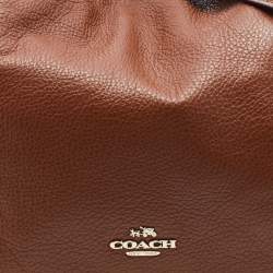 Pre Owned Coach Brown Leather Isabelle East West Hobo