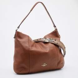 Pre Owned Coach Brown Leather Isabelle East West Hobo