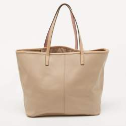 Pre Owned Coach Beige Leather Park Metro Tote