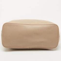 Pre Owned Coach Beige Leather Park Metro Tote