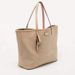 Pre Owned Coach Beige Leather Park Metro Tote