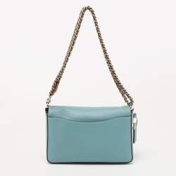 Pre Owned Coach Blue Leather Dinky Link 1941 Crossbody Bag