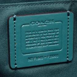 Pre Owned Coach Green Leather Small Kelsey Satchel