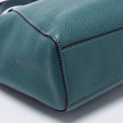 Pre Owned Coach Green Leather Small Kelsey Satchel