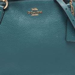 Pre Owned Coach Green Leather Small Kelsey Satchel