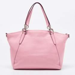 Pre Owned Coach Pink Leather Small Kelsey Satchel