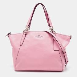 Pre Owned Coach Pink Leather Small Kelsey Satchel