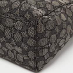 Coach Black Signature Canvas and Leather Celeste Hobo