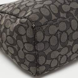 Coach Black Signature Canvas and Leather Celeste Hobo