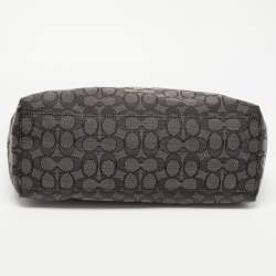Coach Black Signature Canvas and Leather Celeste Hobo