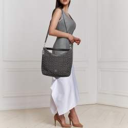 Coach Black Signature Canvas and Leather Celeste Hobo