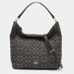Coach Black Signature Canvas and Leather Celeste Hobo