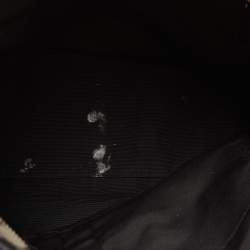 Pre Owned Coach Black Signature Canvas an Leather Top Zip Tote