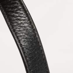 Pre Owned Coach Black Signature Canvas an Leather Top Zip Tote