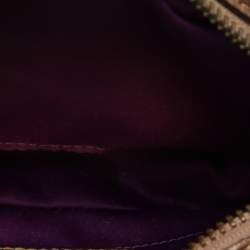 Pre Owned Coach Metallic Brown Leather Crossbody Bag