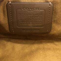 Pre Owned Coach Maroon/Pink Leather Kay Vanity Bag