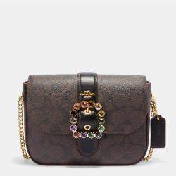 COACH Mini Wallet On A Chain In Signature Canvas in Brown Black (6650) –  Masfreenky Shopperholic
