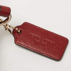 Pre Owned Coach Red Leather East/West Swingpack Crossbody Bag