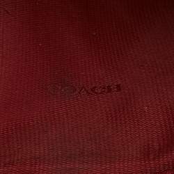 Pre Owned Coach Red Leather East/West Swingpack Crossbody Bag