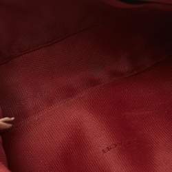Pre Owned Coach Red Leather East/West Swingpack Crossbody Bag