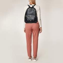 Coach Black Grained Leather Mini Charlie Backpack