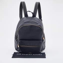 Coach Black Grained Leather Mini Charlie Backpack