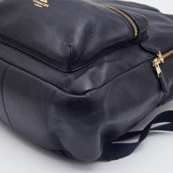 Coach Black Grained Leather Mini Charlie Backpack